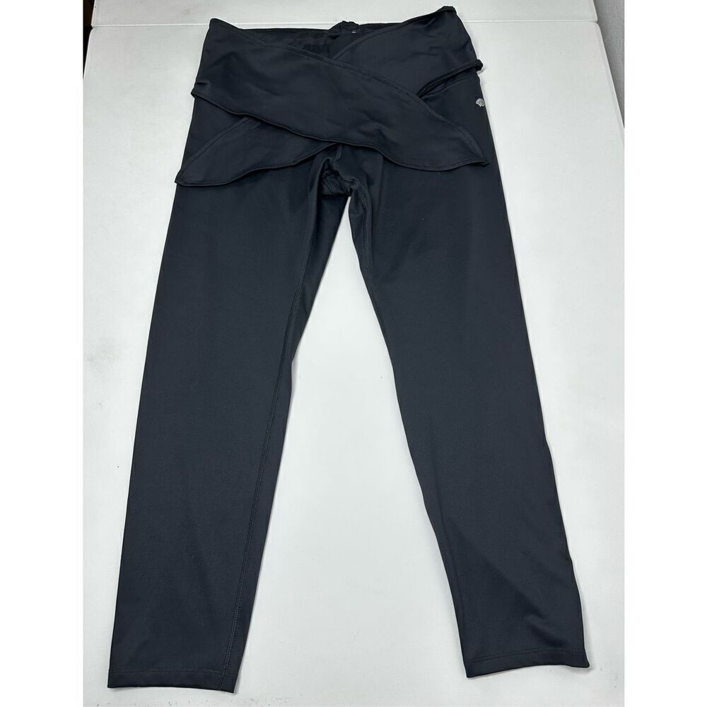 Apana Yoga Lifestyle Women's New Sz Large High Waist Leggings Black